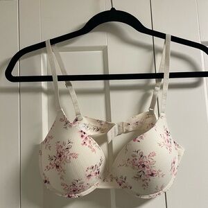 Laura Ashley Pink Floral Padded Bra Romantic Feminine Side 36C